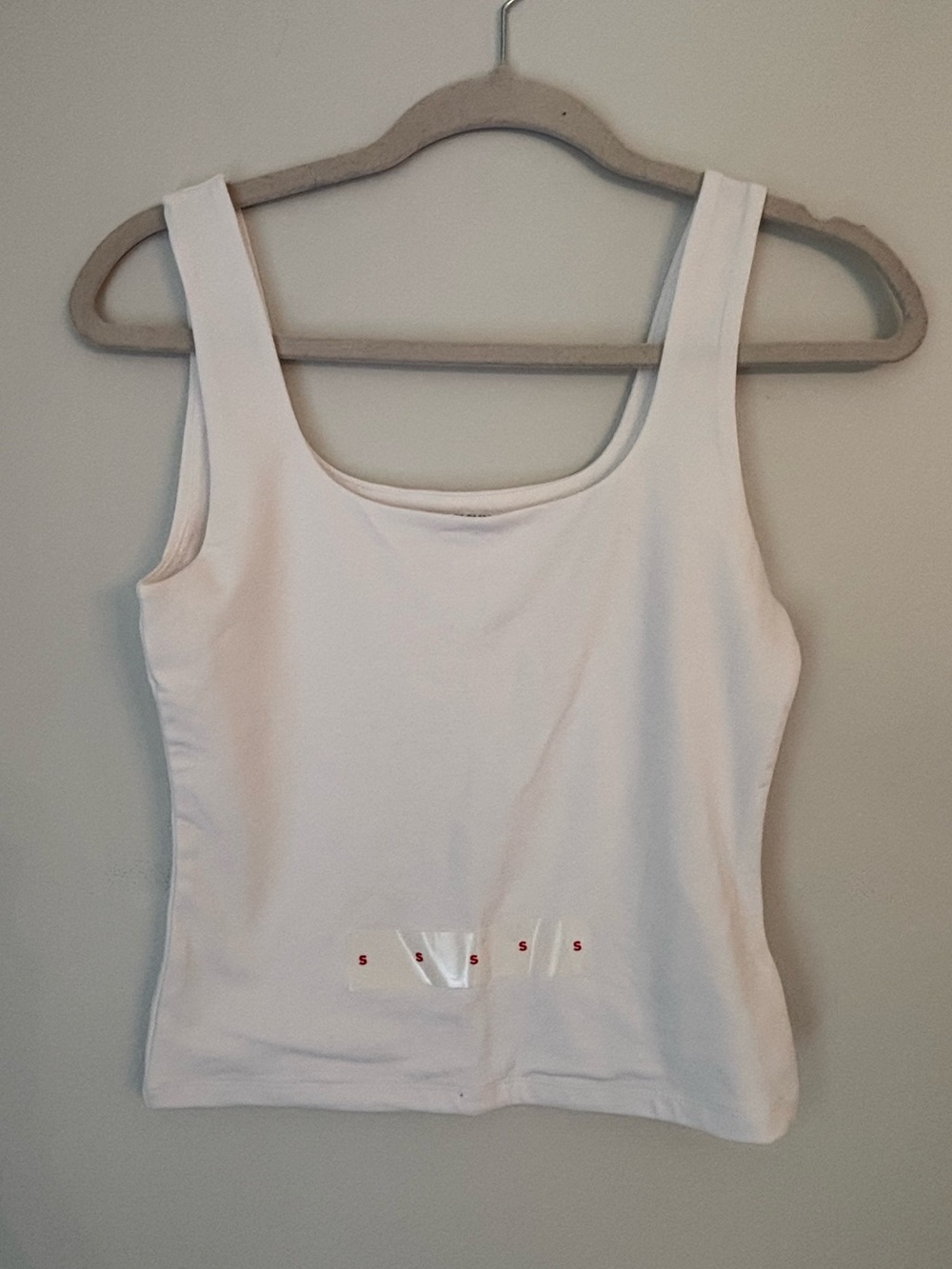 Old Navy White Square Neck Cropped Tank Top Size Small NWT